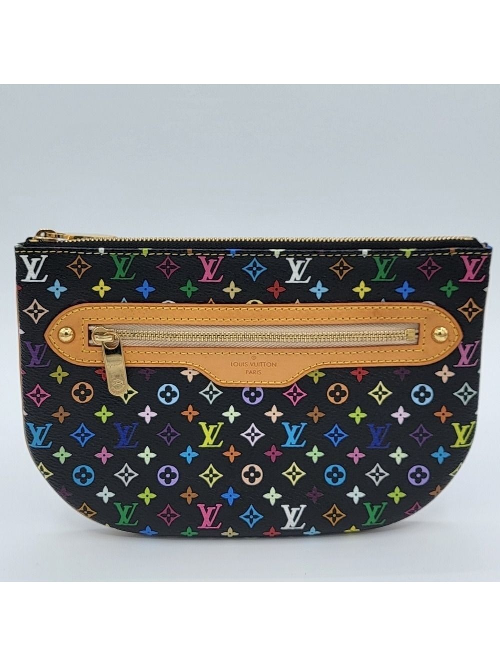 Louis Vuitton Multicolor Murakami Noir / Black Pochette GM FIRM PRICE